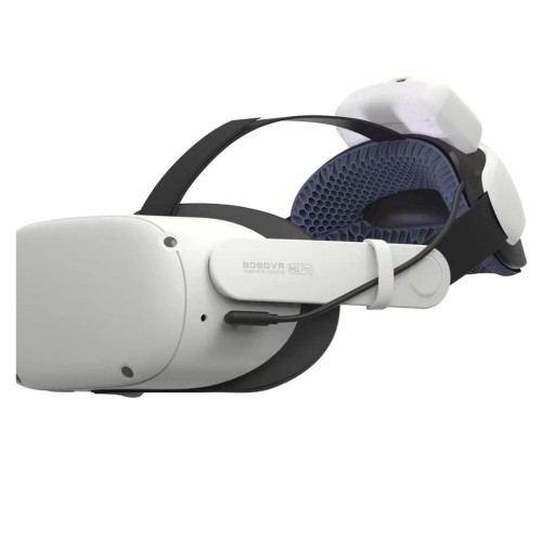 BOBOVR M1 Pro Battery Pack Head Strap for Meta Quest 2,Honeycomb Non-Slip, Magnetic Heat Exchange Battery Pack Design,5200mah